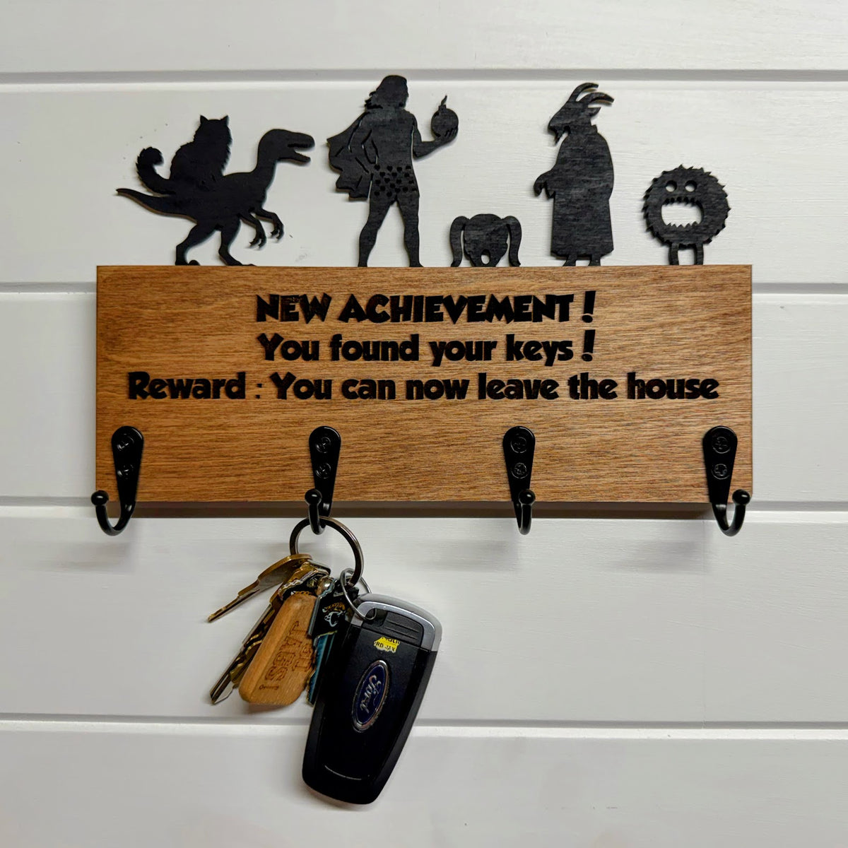 Laser-engraved keyholder plaques