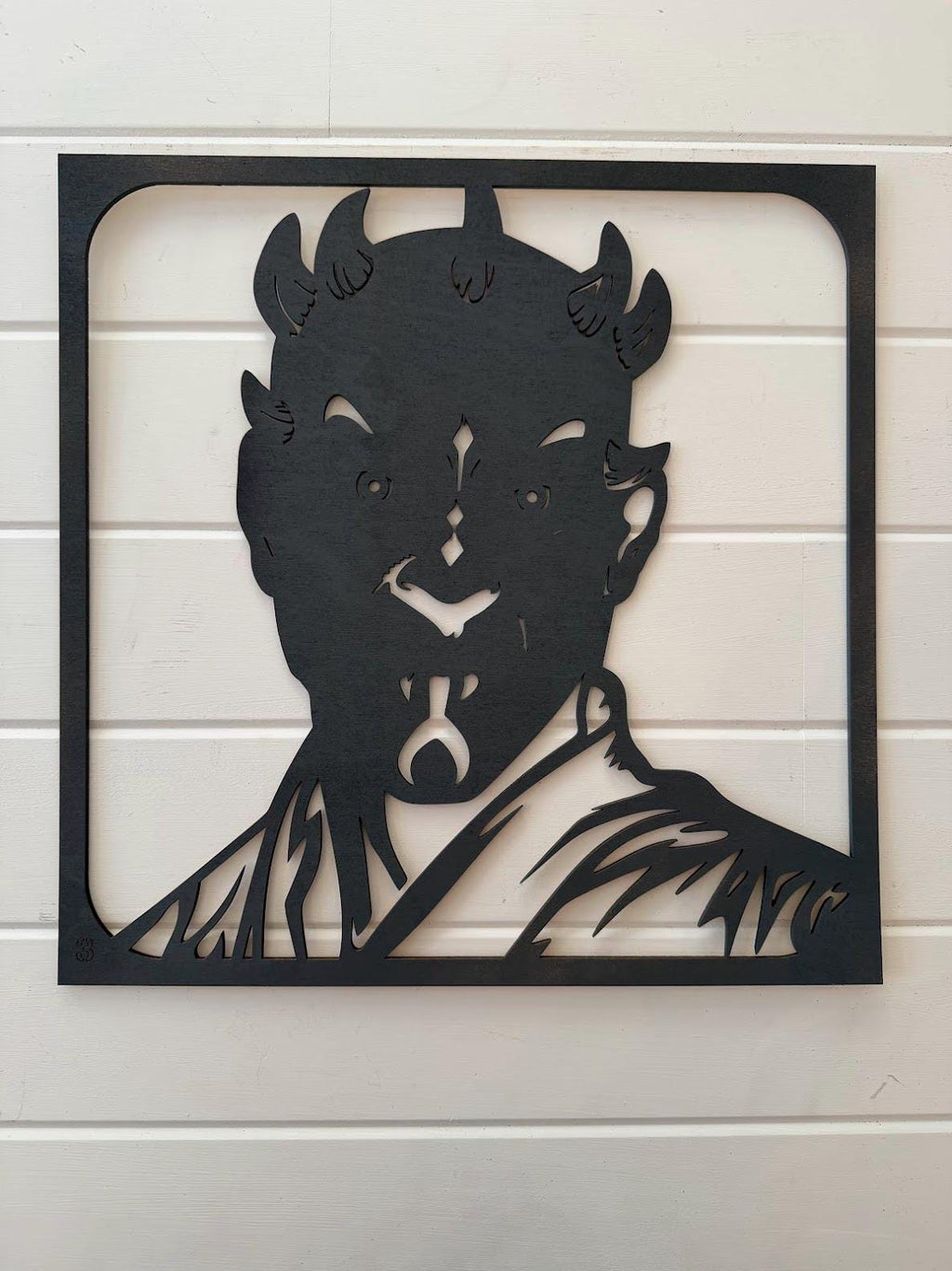 Darth Maul Layered Wood Wall Art | Star Wars Inspired Decor | 3D Laser Cut Framed Sign | Sith Wall Art | Nerd Room Decor
