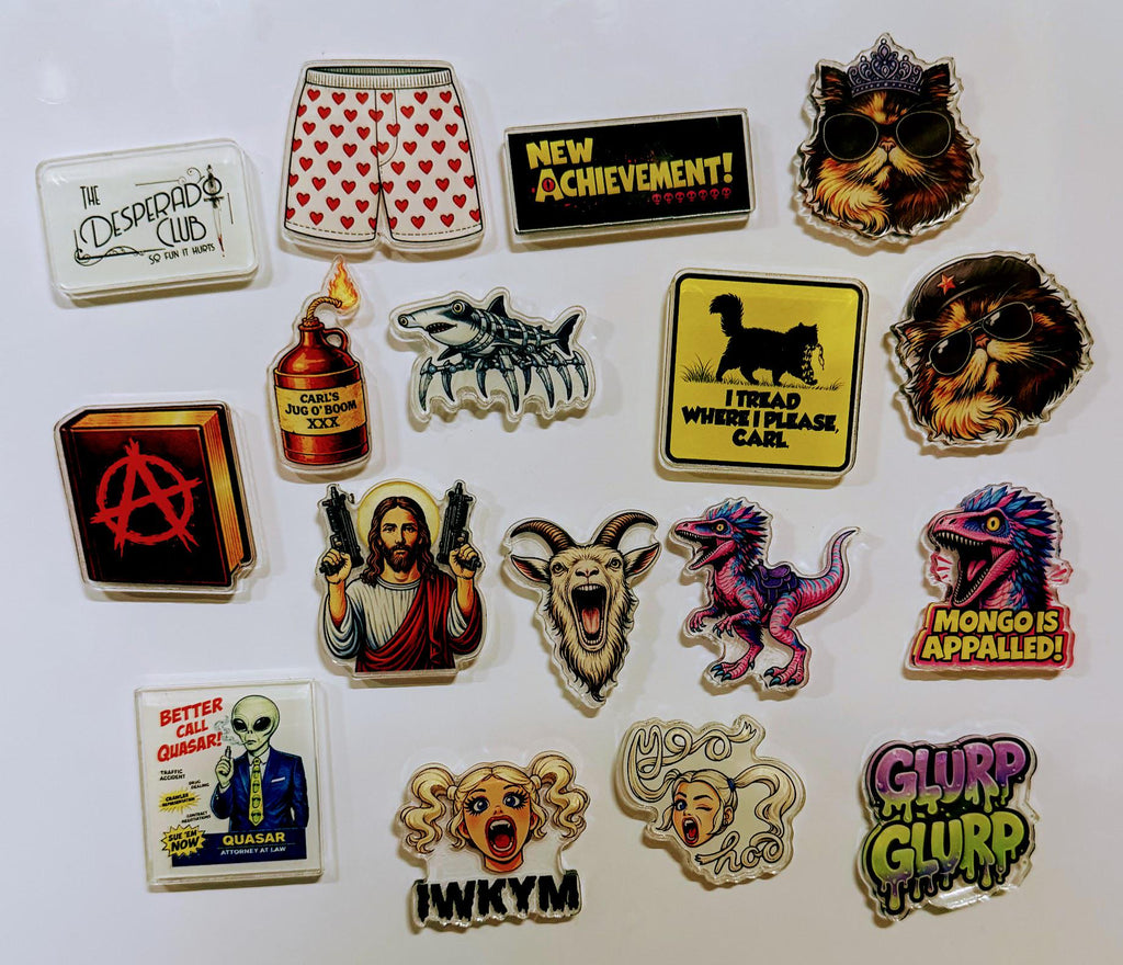 Dungeon Crawler Carl Magnets | Acrylic Fridge Magnets | Nerdy Magnet Set | Gaming Decor | Geek Gift | DCC Collection (18 Designs)