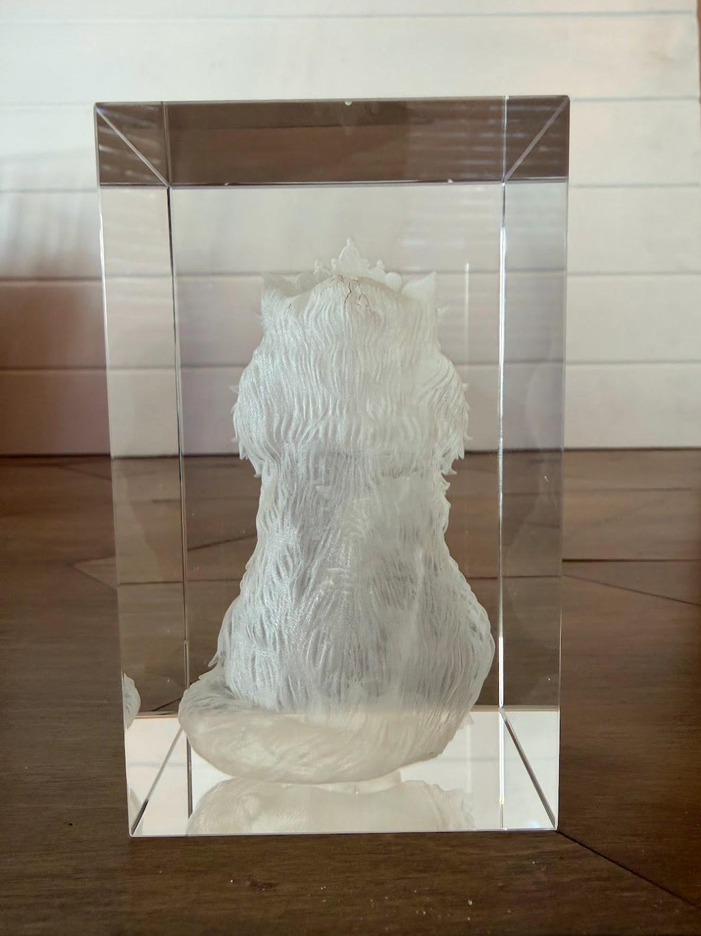 Princess Donut Glass Engraved Cube – 3D Internal Laser Engraving | Dungeon Crawler Carl Collectible | Cat Queen Gift