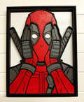 Deadpool “Oh No Anyway” Layered Wood Wall Art | 3D Laser Cut Marvel Decor | Funny Meme Superhero Sign | Handmade Comic Wall Hanging