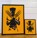 Wolverine Layered Wood Wall Art | X-Men Inspired Comic Decor | Laser Cut 3D Framed Sign | Nerd Room Gift | Handmade Superhero Display