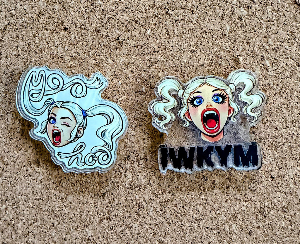Dungeon Crawler Carl Acrylic Pins | Princess Donut, Mongo, Prepotente Designs (24 Designs)
