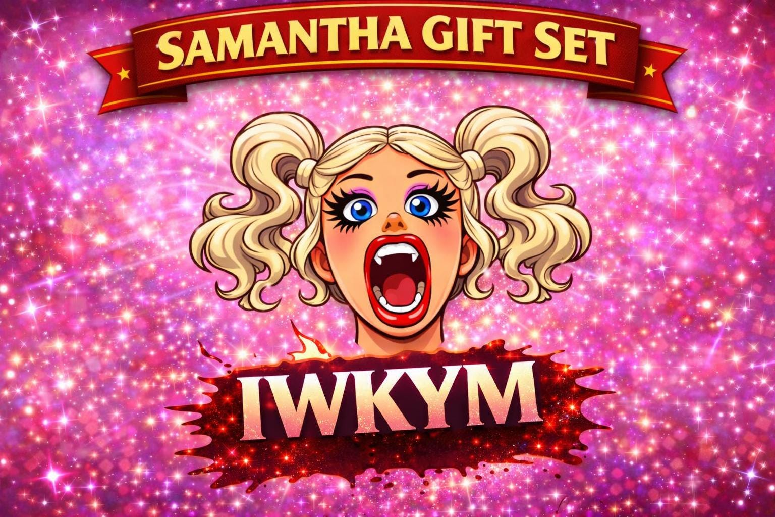 Samantha - IWKYM - Gift Set – Dungeon Crawler Carl Inspired | Samantha Tumbler, Acrylic Pin & Keychain | Nerd Gift Set