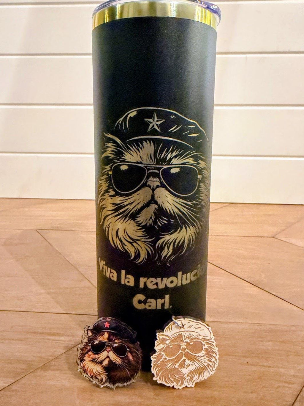 Revolutionary Donut Gift Set – Dungeon Crawler Carl Inspired Tumbler, Pin, Keychain