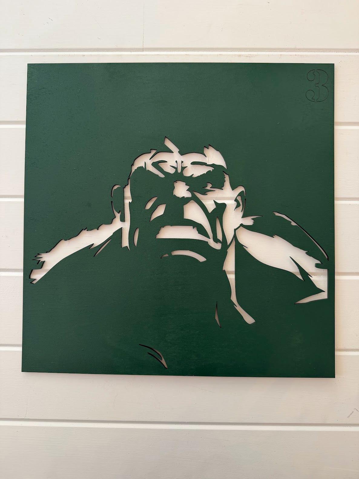 Incredible Hulk Layered Wood Wall Art | Marvel Inspired Decor | Hand Painted Laser Cut Sign | 3D Wood Art | Comic Book Wall Decor