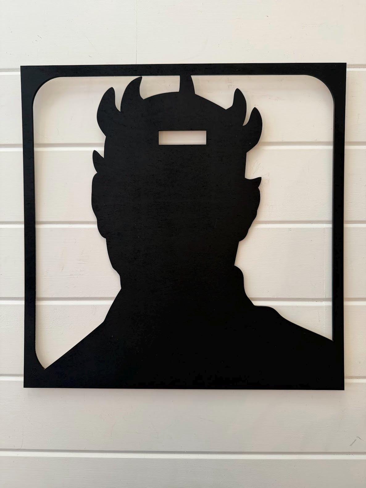 Darth Maul Layered Wood Wall Art | Star Wars Inspired Decor | 3D Laser Cut Framed Sign | Sith Wall Art | Nerd Room Decor