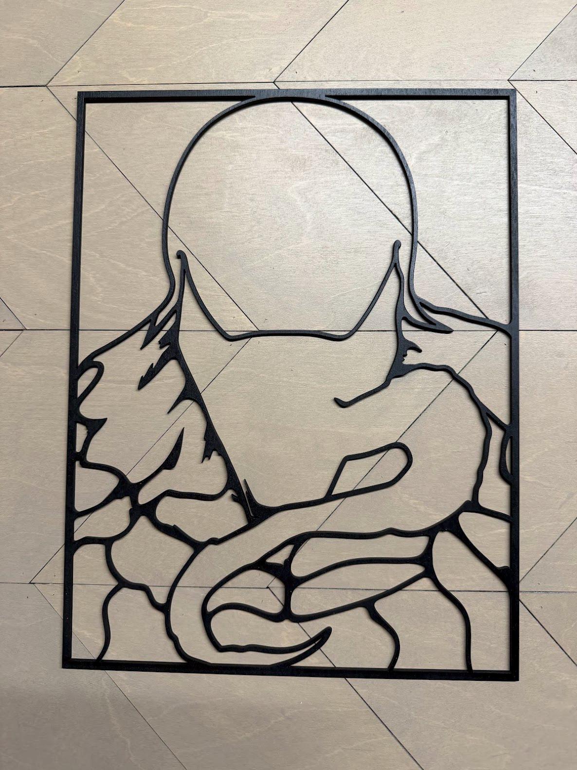 Venom Layered Wood Wall Art | 3D Laser Cut Marvel Decor | Symbiote Supervillain Sign | Handmade Comic Wall Hanging