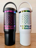 Carl's Jug O Boom | Dungeon Crawler Carl Tumbler |  30oz Rainbow Engraved Cup | Black or White Stainless Steel