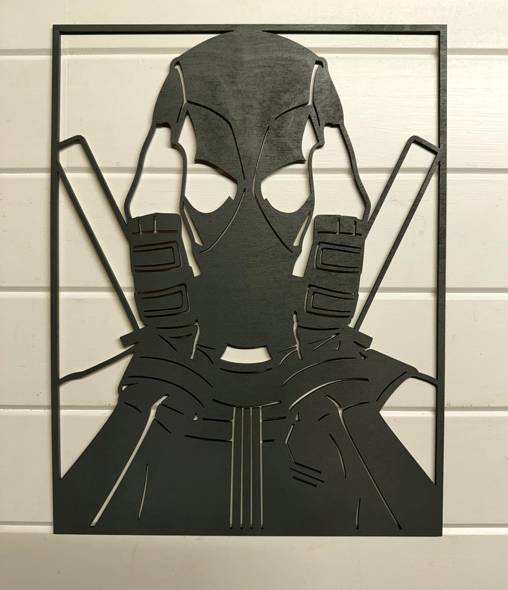 Deadpool “Oh No Anyway” Layered Wood Wall Art | 3D Laser Cut Marvel Decor | Funny Meme Superhero Sign | Handmade Comic Wall Hanging