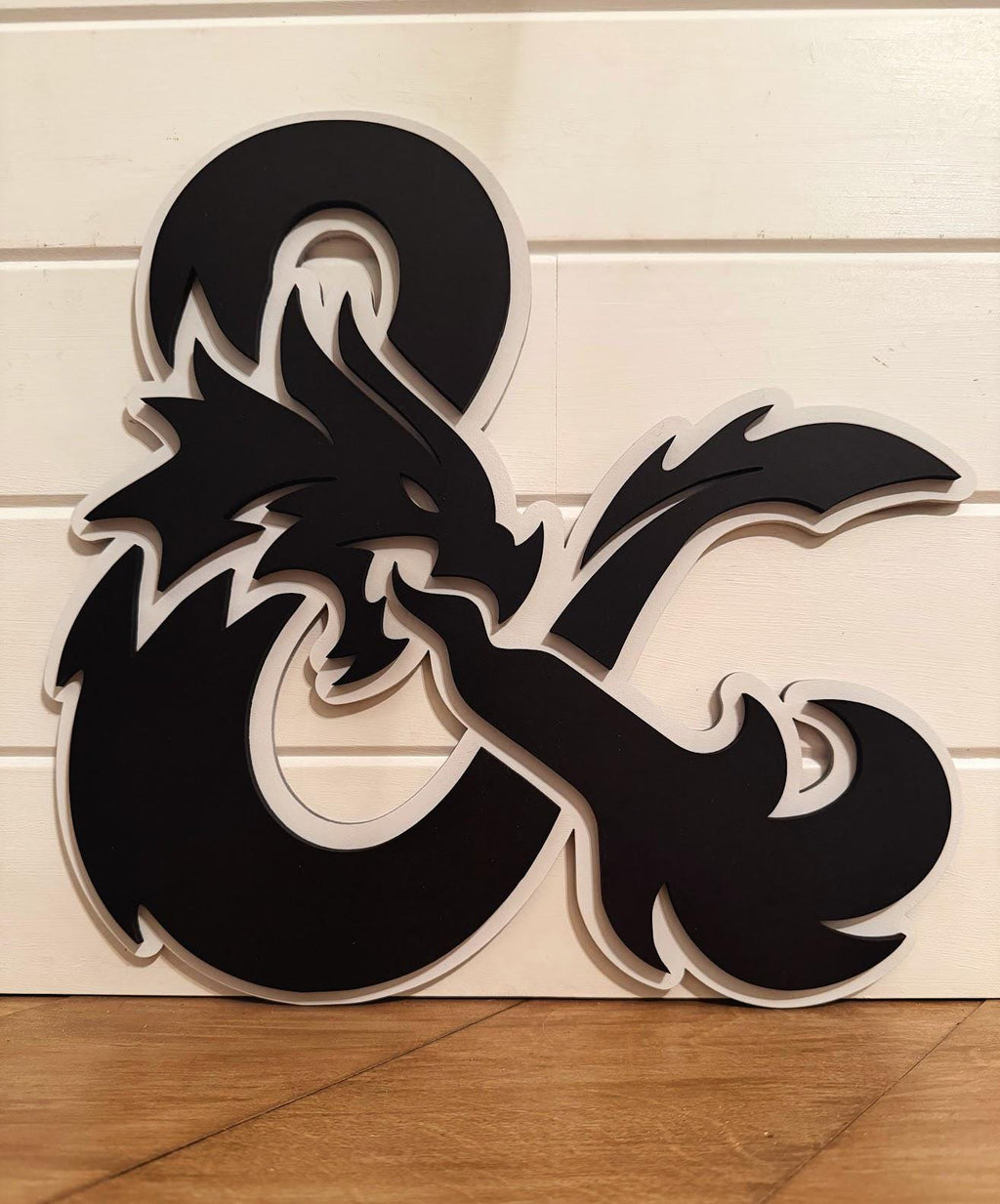 Dungeons and Dragons Dragon Ampersand – Layered Wood DND Wall Decor