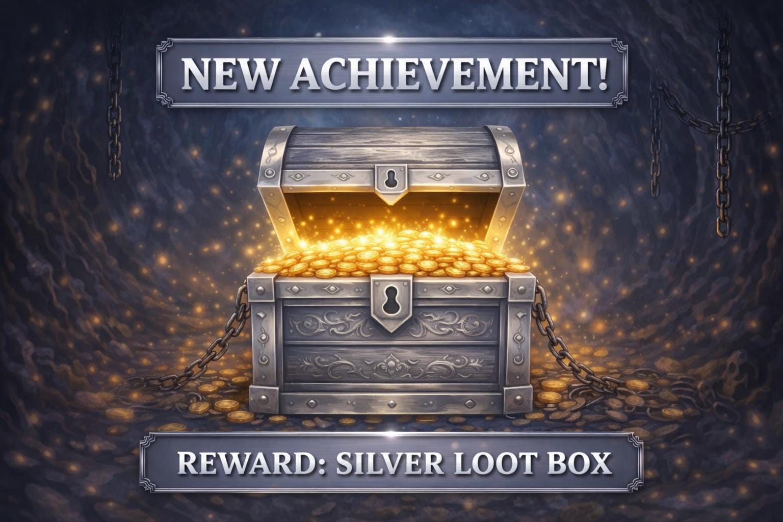 Silver Loot Box | Dungeon Crawler Carl Mystery Box | Nerdy Gift Box | Gamer Loot Crate | Geek Gift Set | Random Handmade Items