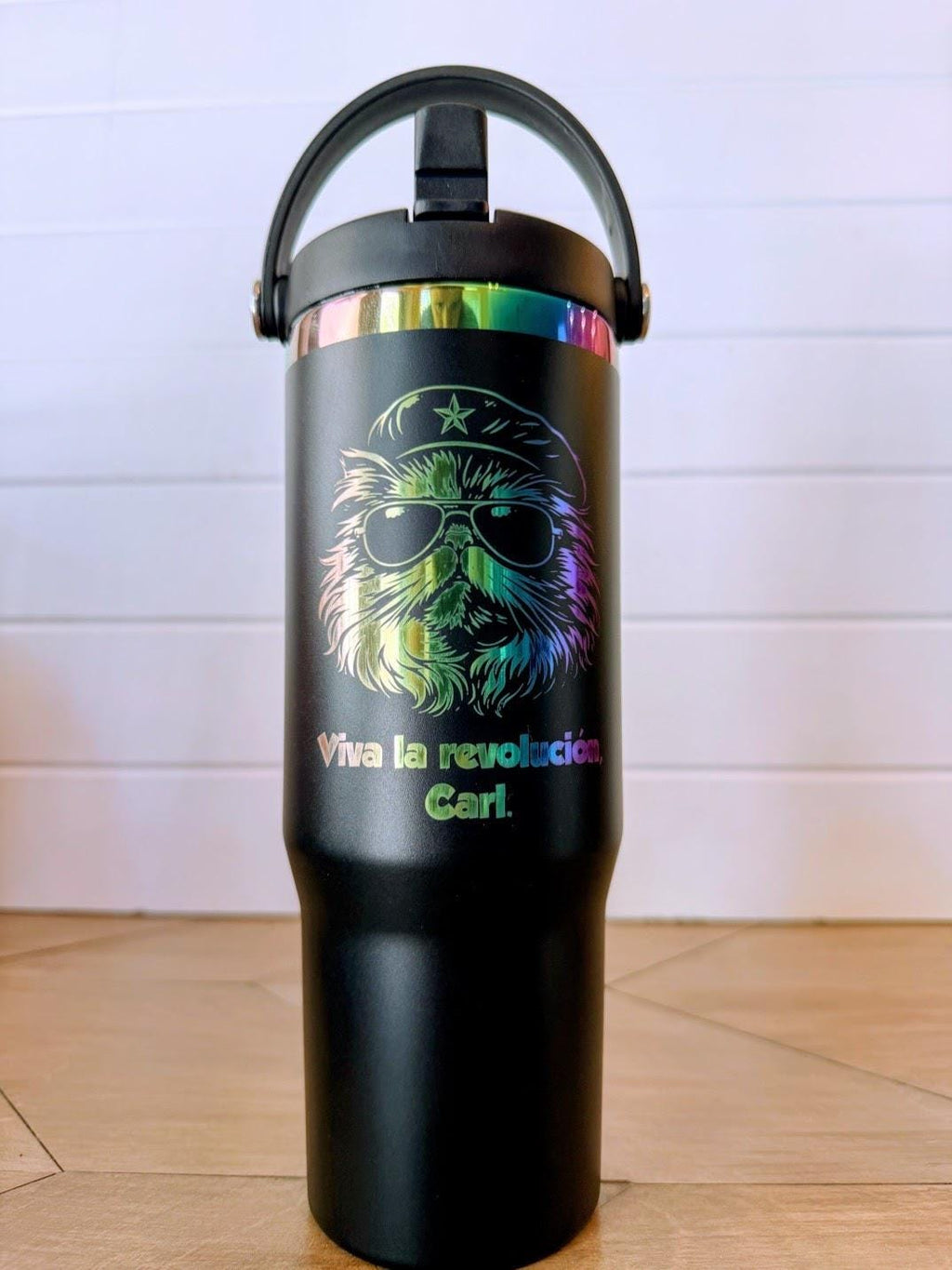 Viva La Revolucion, Carl 30 oz. Tumbler | Princess Donut Cup | Dungeon Crawler Carl 30oz Rainbow Stainless Steel | Black or White