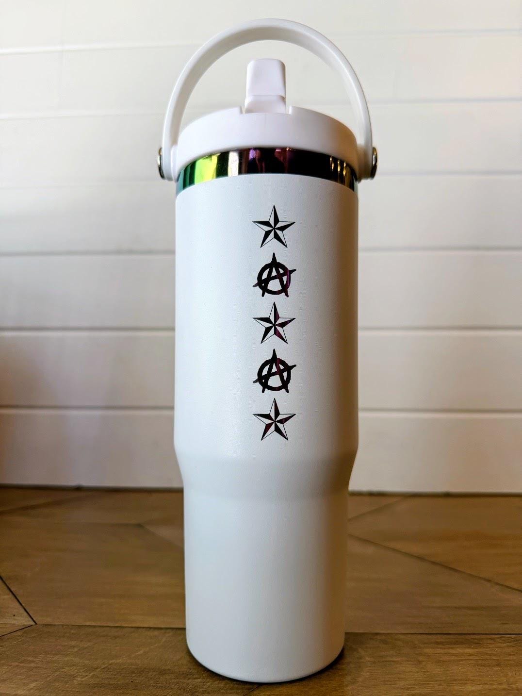 Viva La Revolucion, Carl 30 oz. Tumbler | Princess Donut Cup | Dungeon Crawler Carl 30oz Rainbow Stainless Steel | Black or White