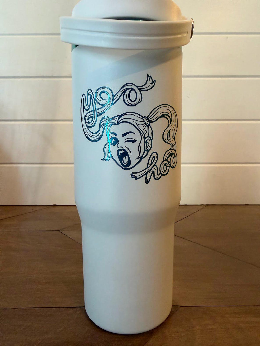 Dungeon Crawler Carl Samantha Tumbler | IWKYM Yoo Hoo Cup | 30oz Engraved Rainbow Stainless Steel | Black or White | Nerdy Gift