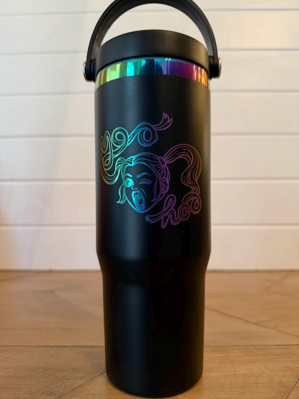 Dungeon Crawler Carl Samantha Tumbler | IWKYM Yoo Hoo Cup | 30oz Engraved Rainbow Stainless Steel | Black or White | Nerdy Gift