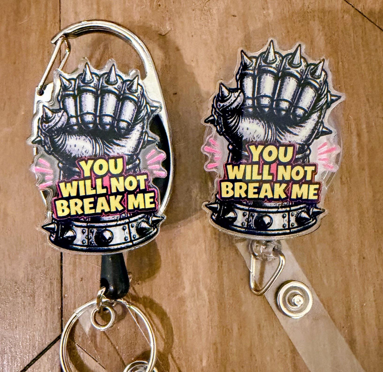 Dungeon Crawler Carl Inspired Badge Reel | Nurse ID Holder | Princess Donut, Mongo Is Appalled, Desperado Club | Retractable Badge Clip