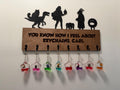 Dungeon Crawler Carl Inspired Tsunameez Keychain Display Holder | 8 Hook Collector Rack | Princess Donut | Mongo | Samantha | Nerd Room Decor