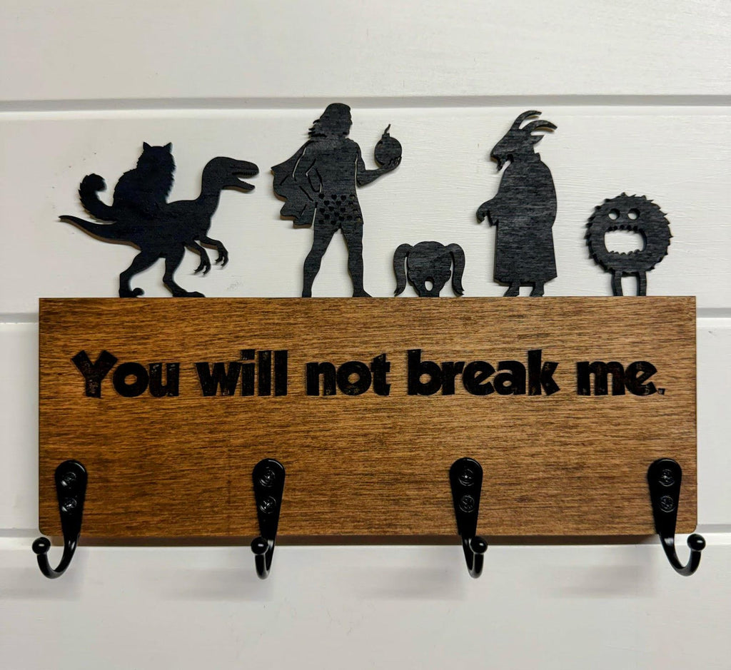 Dungeon Crawler Carl Key Holder for Wall | Wooden DCC Key Rack | Nerdy Home Decor | LitRPG Book Lover & Housewarming Gift