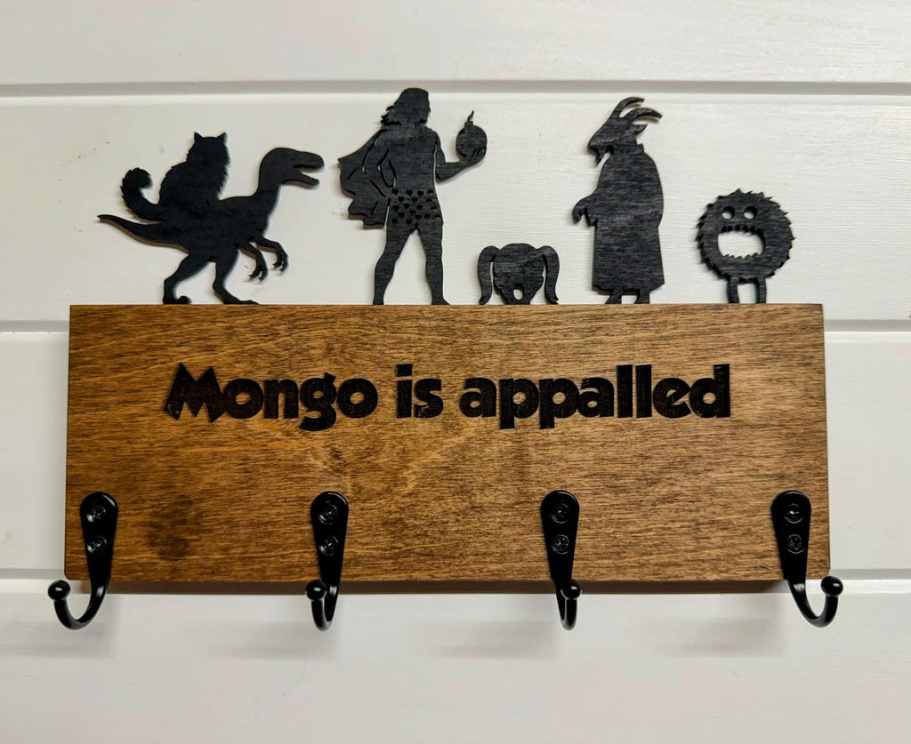 Dungeon Crawler Carl Key Holder | New Achievement Wooden Wall Key Rack | Minimalist DCC Home Decor | LitRPG Housewarming Gift