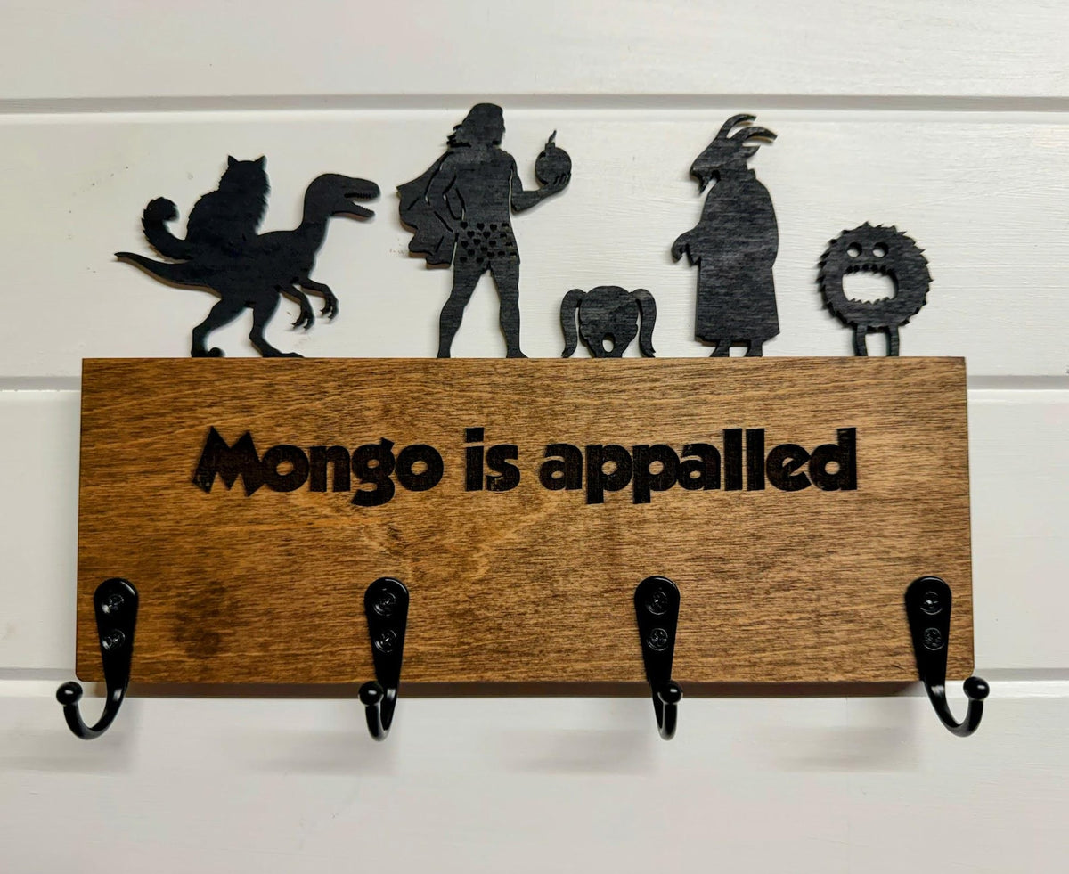 Dungeon Crawler Carl Key Holder for Wall | Wooden DCC Key Rack | Nerdy Home Decor | LitRPG Book Lover & Housewarming Gift