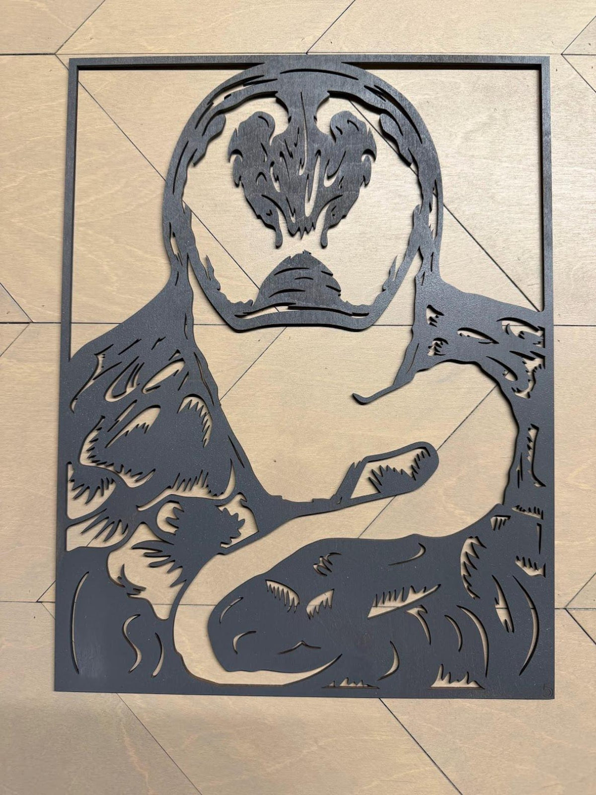 Venom Layered Wood Wall Art | 3D Laser Cut Marvel Decor | Symbiote Supervillain Sign | Handmade Comic Wall Hanging