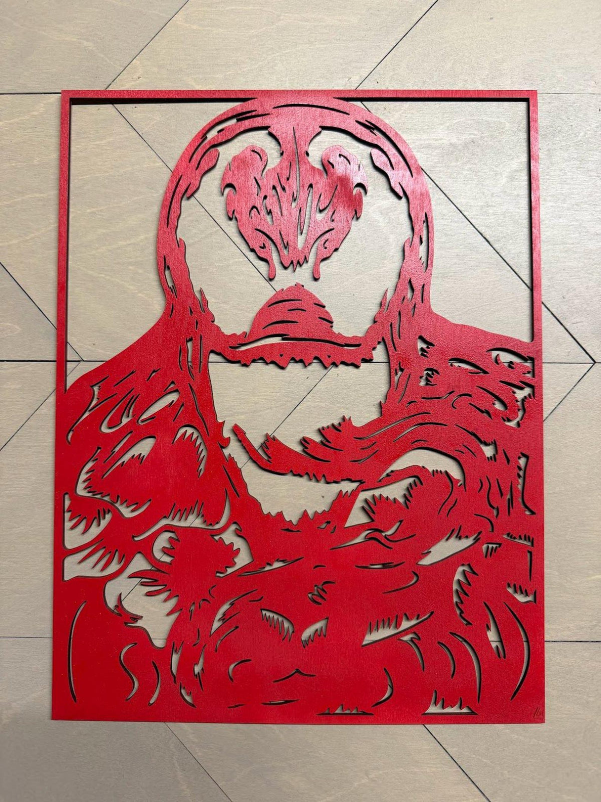 Venom Layered Wood Wall Art | 3D Laser Cut Marvel Decor | Symbiote Supervillain Sign | Handmade Comic Wall Hanging
