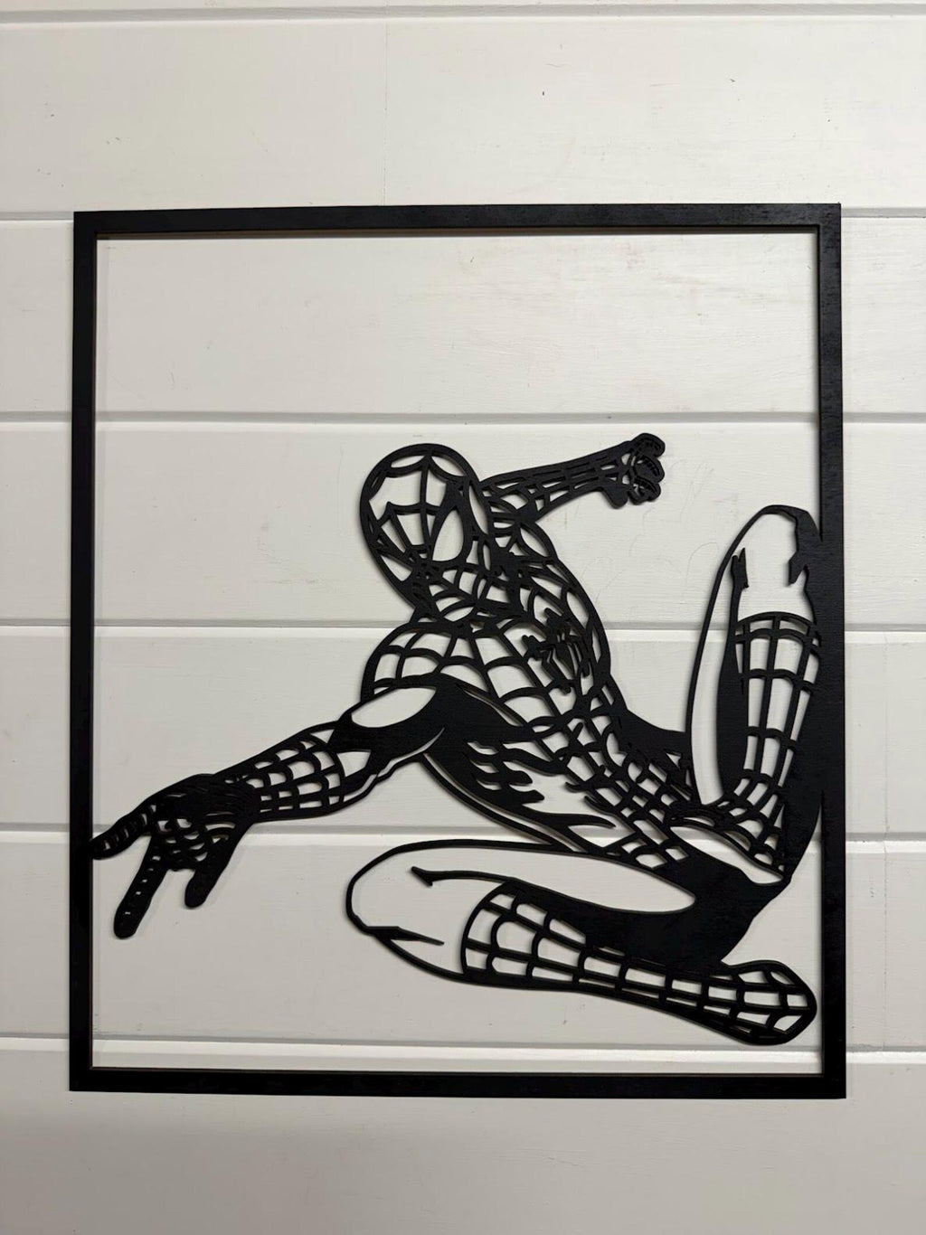 Spider-Man Layered Wood Wall Art | 3D Laser Cut Superhero Decor | Comic Style Spidey Sign | Handmade Marvel Inspired Wall Hanging
