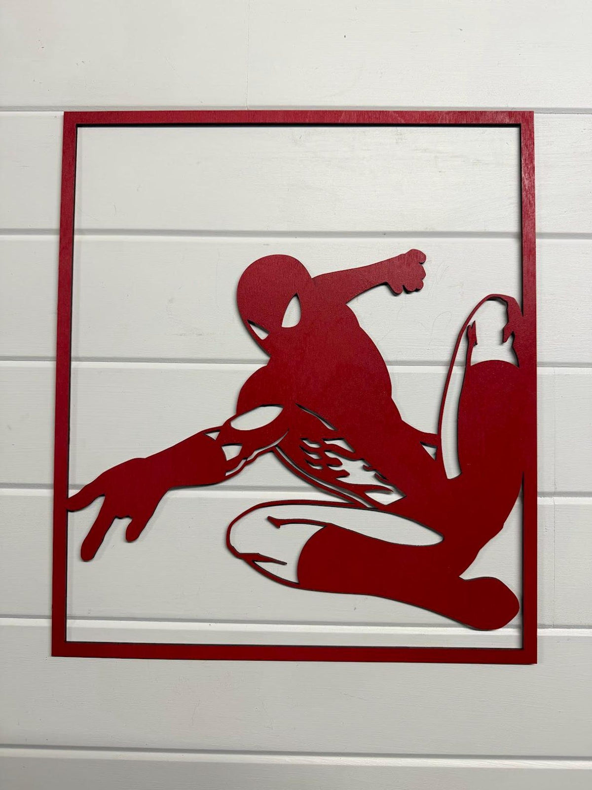 Spider-Man Layered Wood Wall Art | 3D Laser Cut Superhero Decor | Comic Style Spidey Sign | Handmade Marvel Inspired Wall Hanging