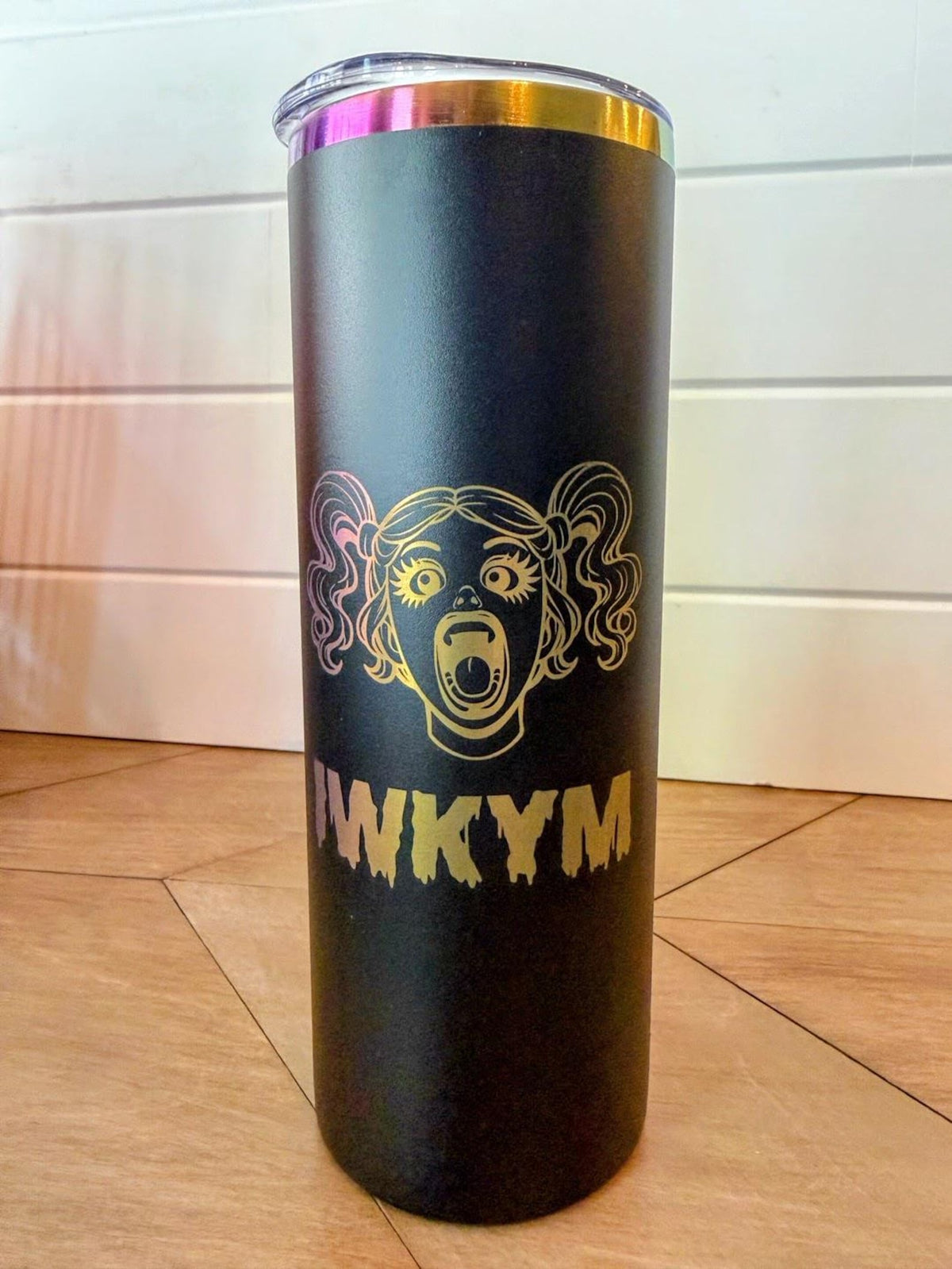 Samantha "IWKYM / Yoo Hoo" Tumbler | Dungeon Crawler Carl | 20oz or 30oz Rainbow Engraved Cup | Black or White