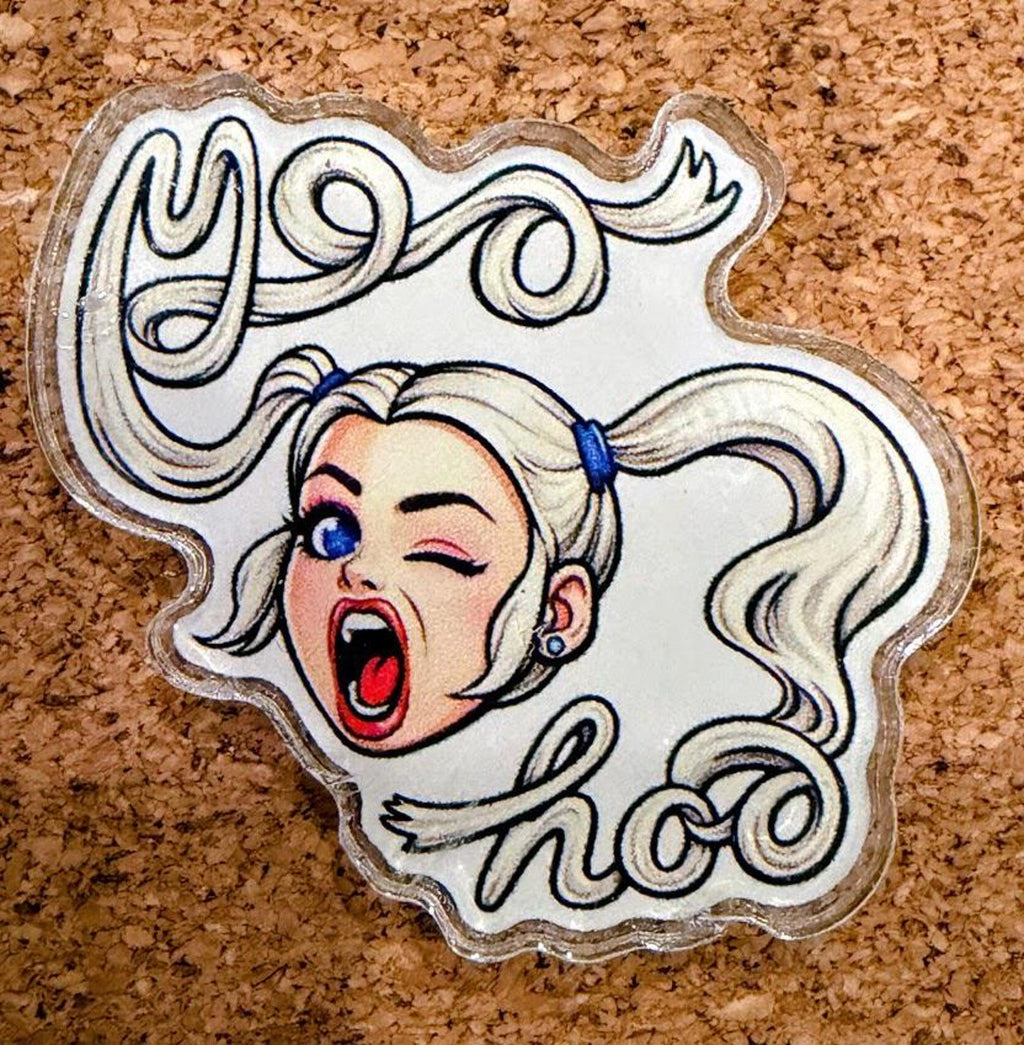 Samantha - IWKYM - Gift Set – Dungeon Crawler Carl Inspired | Samantha Tumbler, Acrylic Pin & Keychain | Nerd Gift Set