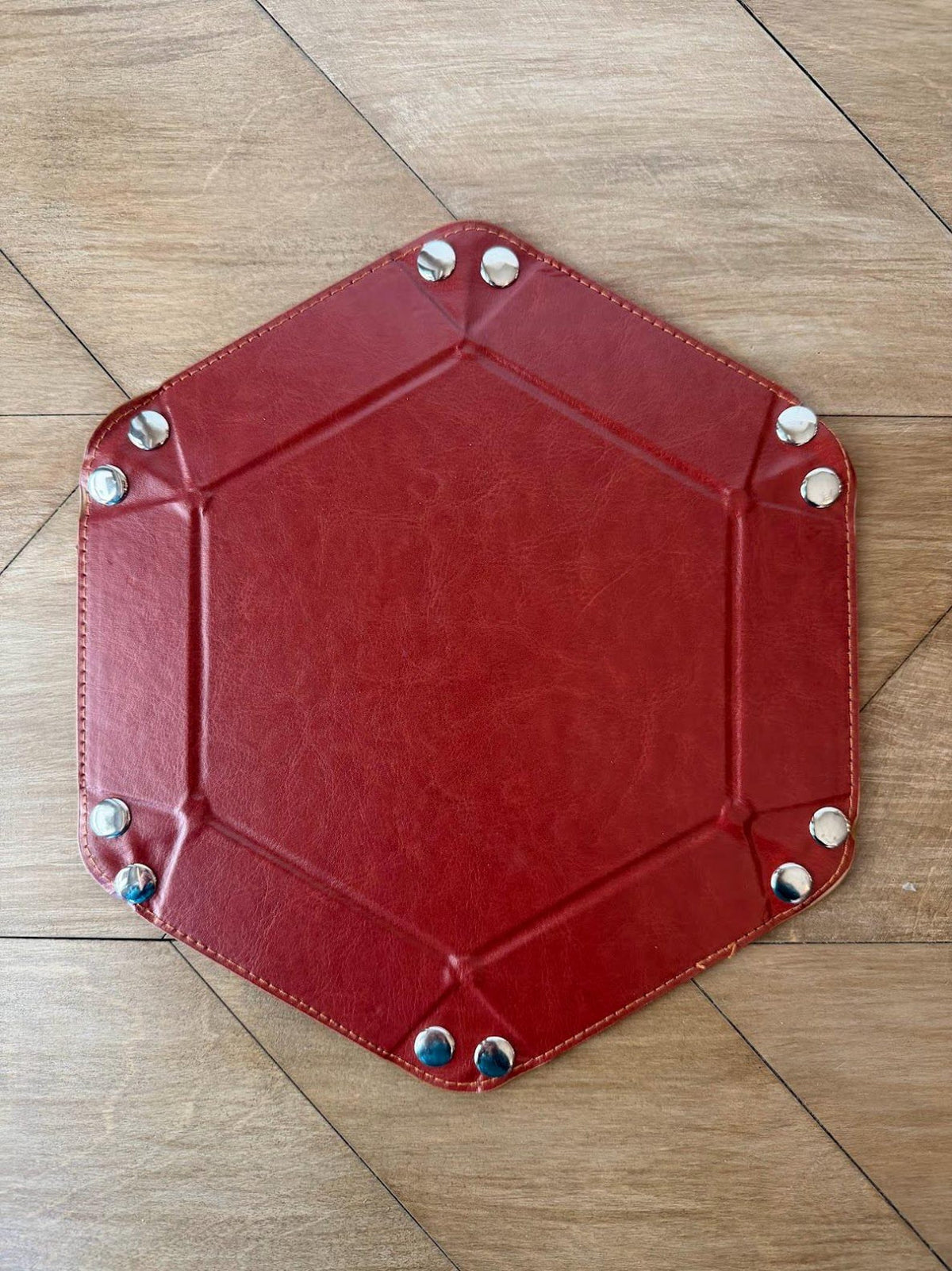 Collapsible Faux Leather Dice Tray | Laser Engraved RPG Rolling Tray (DND Gift)