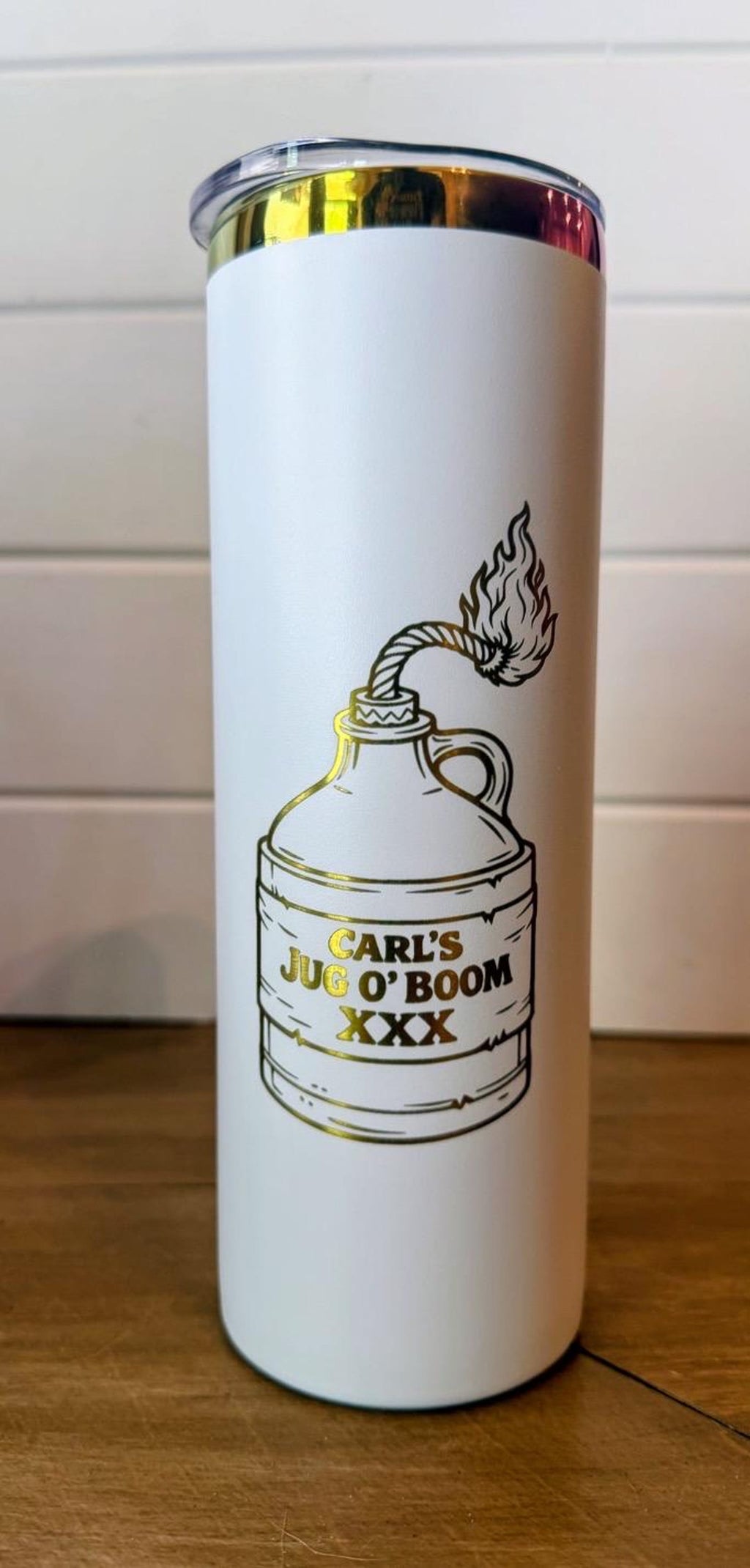 Carl's Jug O' Boom Tumbler | Dungeon Crawler Carl | 20oz or 30oz Rainbow Engraved Cup | Black or White