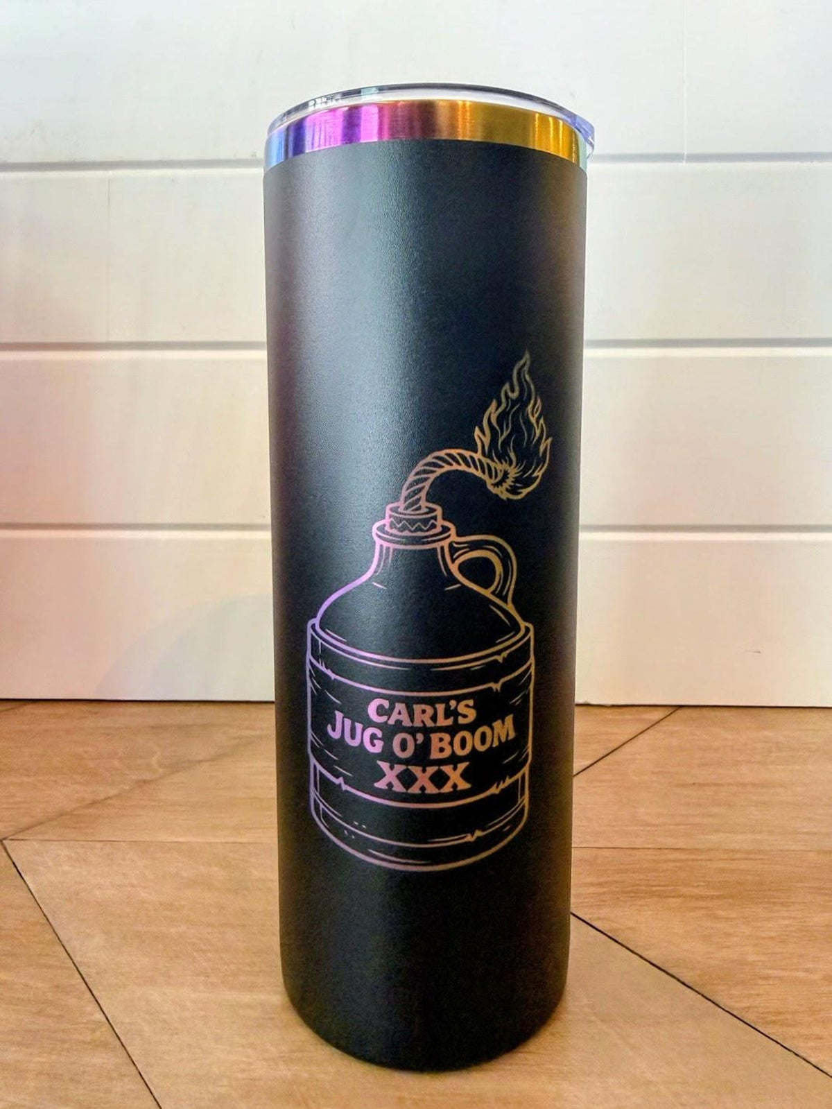Carl's Jug O' Boom Tumbler | Dungeon Crawler Carl | 20oz or 30oz Rainbow Engraved Cup | Black or White