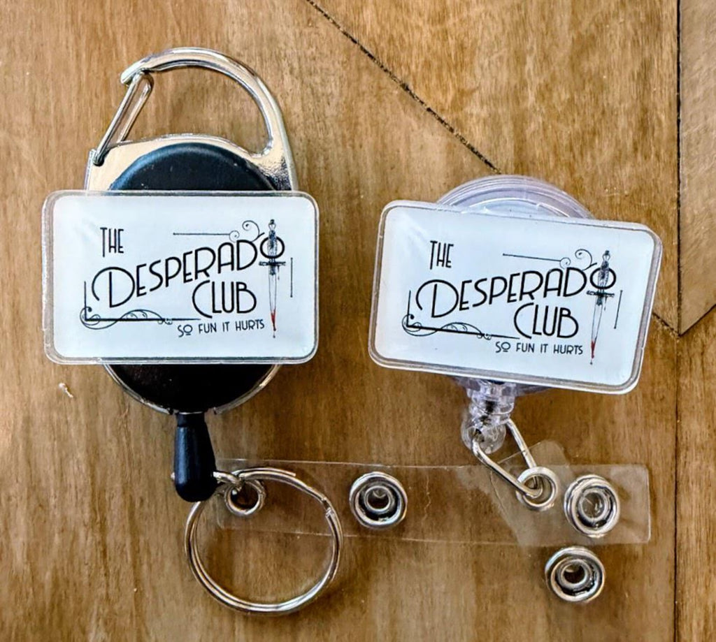 Dungeon Crawler Carl Inspired Badge Reel | Nurse ID Holder | Princess Donut, Mongo Is Appalled, Desperado Club | Retractable Badge Clip