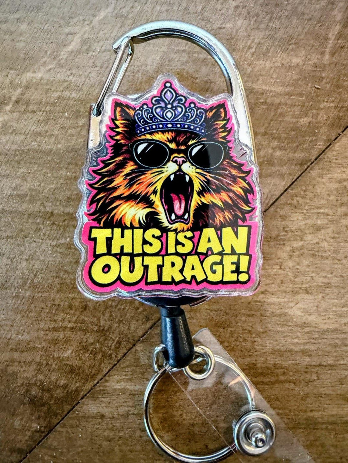 Dungeon Crawler Carl Inspired Badge Reel | Nurse ID Holder | Princess Donut, Mongo Is Appalled, Desperado Club | Retractable Badge Clip