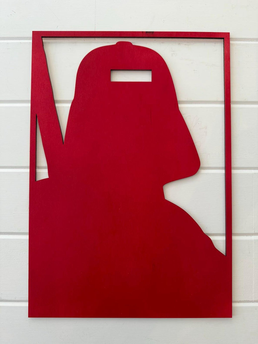 Darth Vader Layered Wood Wall Art | Star Wars Inspired Decor | 3D Laser Cut Framed Sign | Sith Wall Art | Nerd Room Decor