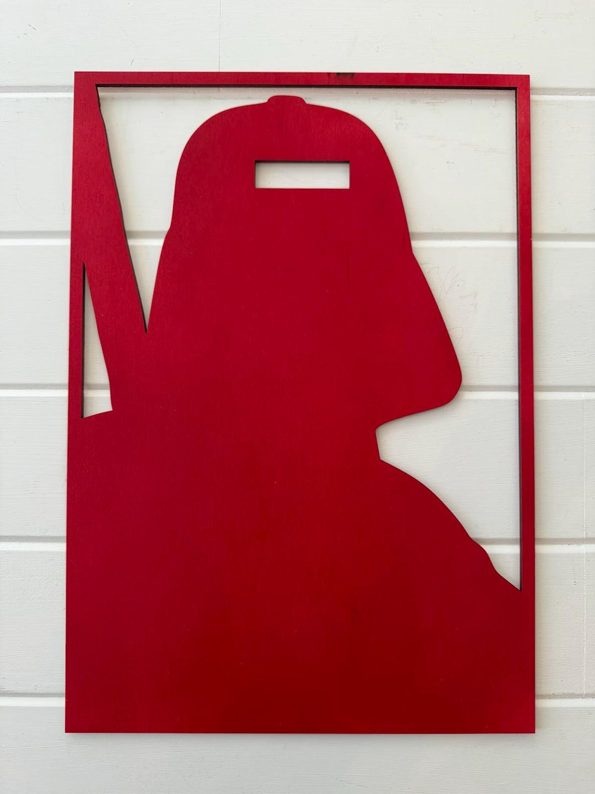 Darth Vader Layered Wood Wall Art | Star Wars Inspired Decor | 3D Laser Cut Framed Sign | Sith Wall Art | Nerd Room Decor