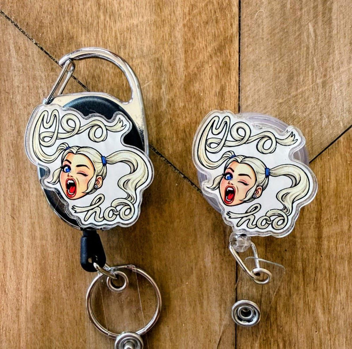 Dungeon Crawler Carl Inspired Badge Reel | Nurse ID Holder | Princess Donut, Mongo Is Appalled, Desperado Club | Retractable Badge Clip