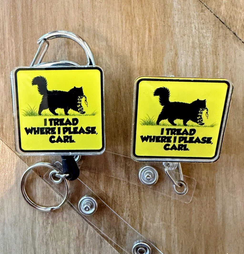 Dungeon Crawler Carl Inspired Badge Reel | Nurse ID Holder | Princess Donut, Mongo Is Appalled, Desperado Club | Retractable Badge Clip
