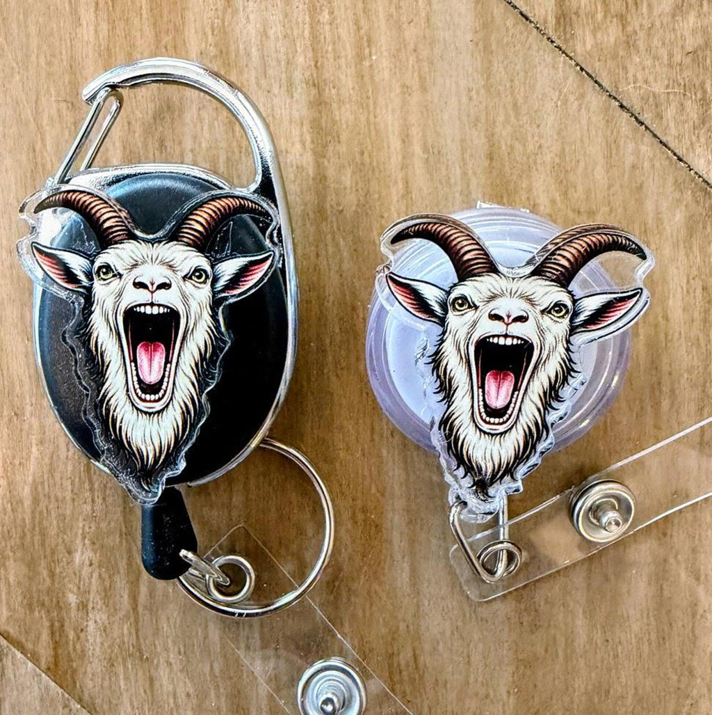Dungeon Crawler Carl Inspired Badge Reel | Nurse ID Holder | Princess Donut, Mongo Is Appalled, Desperado Club | Retractable Badge Clip