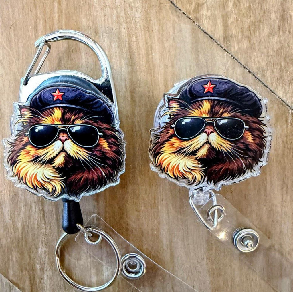 Dungeon Crawler Carl Inspired Badge Reel | Nurse ID Holder | Princess Donut, Mongo Is Appalled, Desperado Club | Retractable Badge Clip