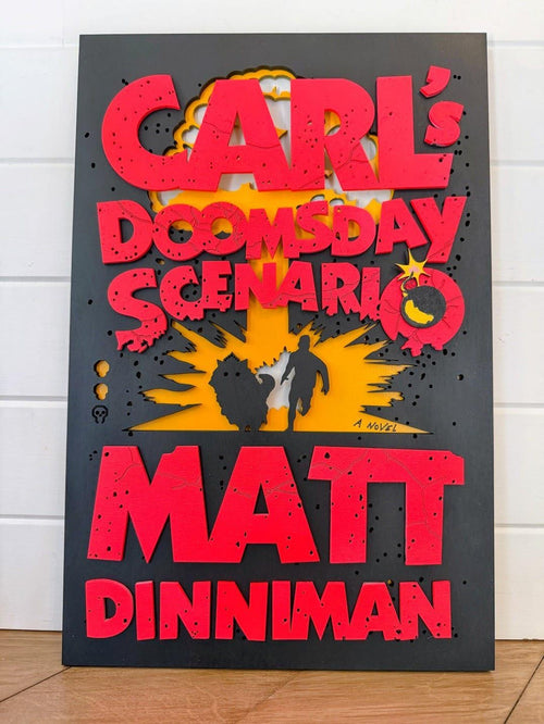Carl's Doomsday Scenario Book Cover Wall Art | Book 2 Decor | Layered Wood Sign | 3D Laser Cut Birch | Nerdy Gift | LitRPG