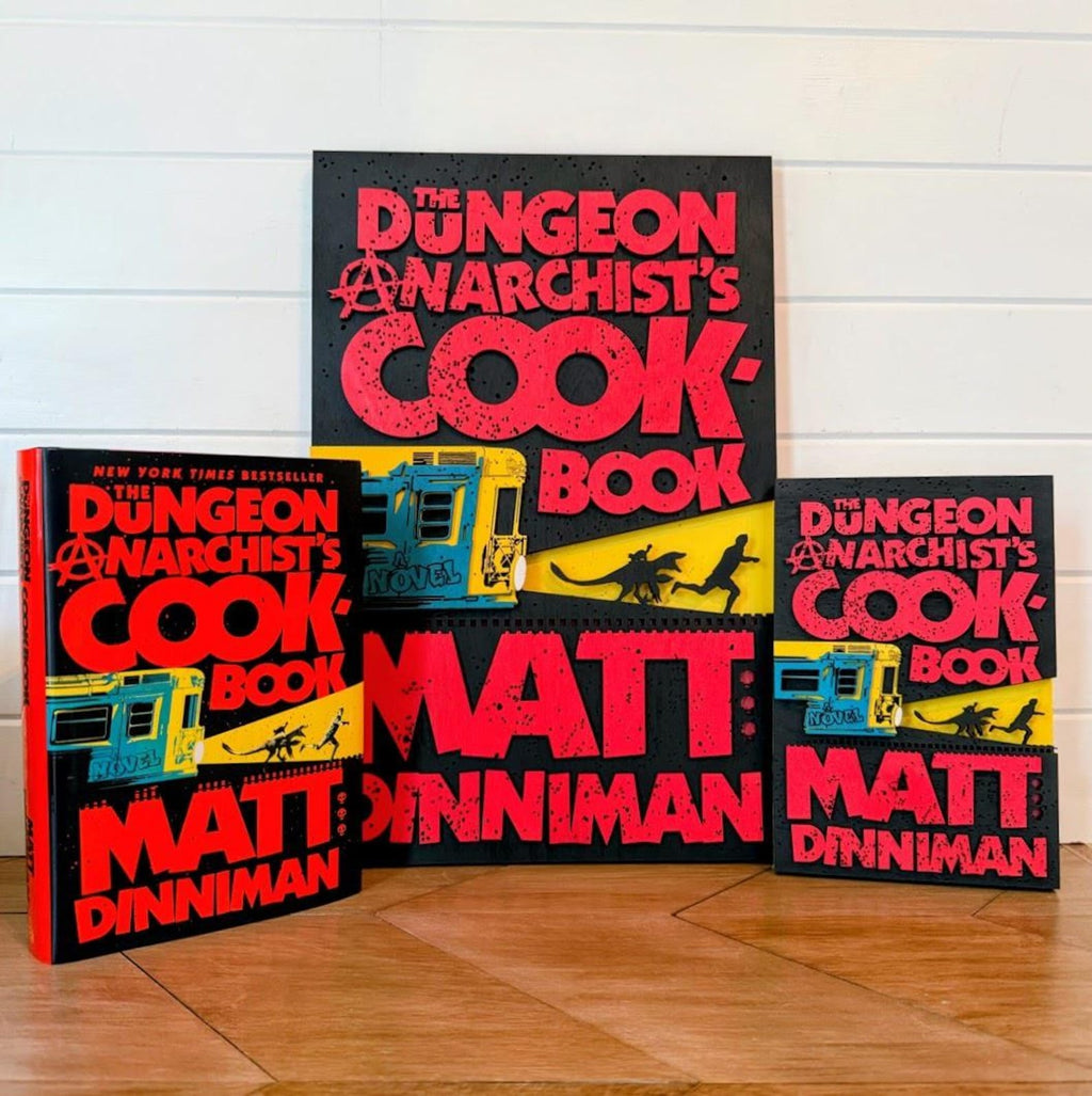 The Dungeon Anarchist's Cookbook Cover Wall Art | Book 3 Decor | Layered Wood Sign | 3D Laser Cut Birch | Nerdy Gift | LitRPG