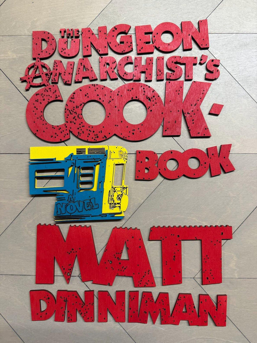 The Dungeon Anarchist's Cookbook Cover Wall Art | Book 3 Decor | Layered Wood Sign | 3D Laser Cut Birch | Nerdy Gift | LitRPG