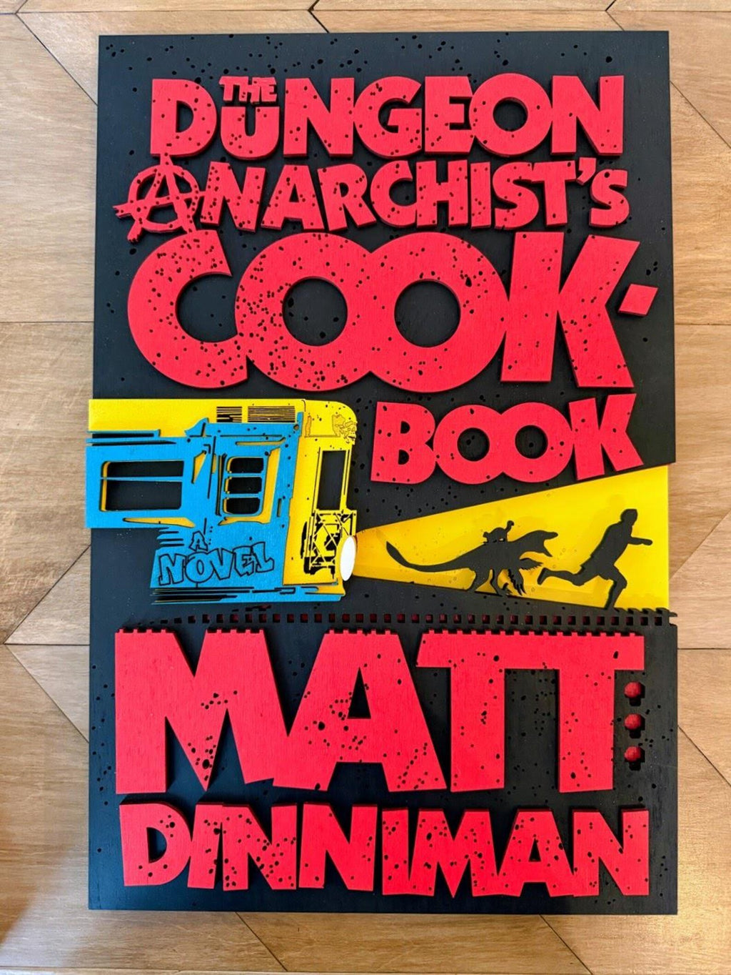The Dungeon Anarchist's Cookbook Cover Wall Art | Book 3 Decor | Layered Wood Sign | 3D Laser Cut Birch | Nerdy Gift | LitRPG