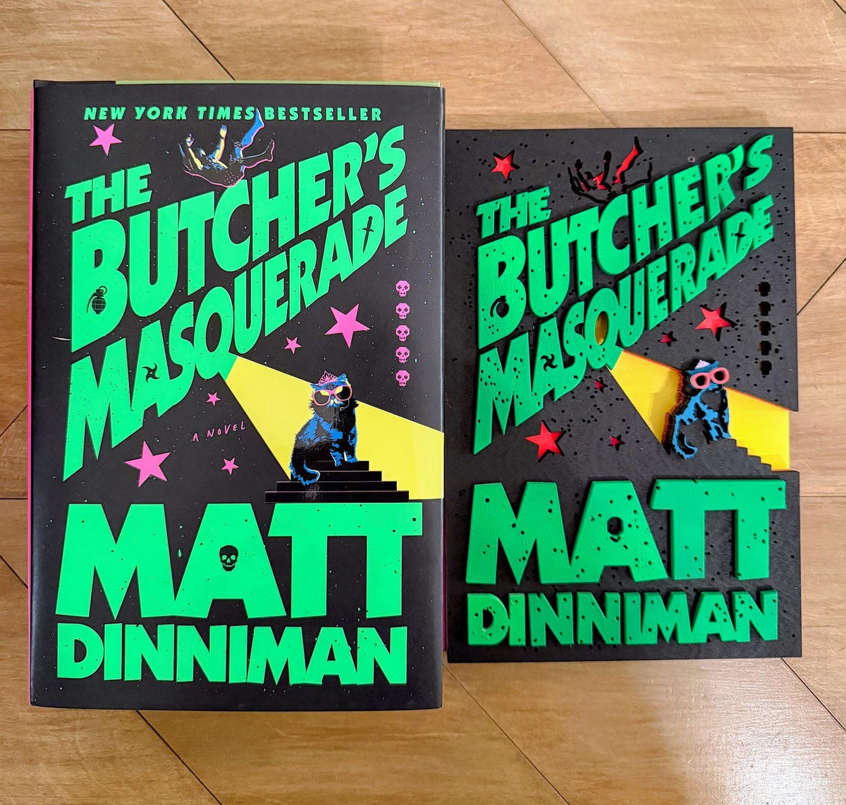 The Butcher's Masquerade Cover Wall Art | Book 5 Decor | Layered Wood Sign | 3D Laser Cut Birch | Nerdy Gift | LitRPG