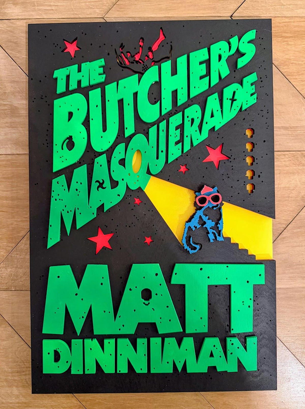 The Butcher's Masquerade Cover Wall Art | Book 5 Decor | Layered Wood Sign | 3D Laser Cut Birch | Nerdy Gift | LitRPG