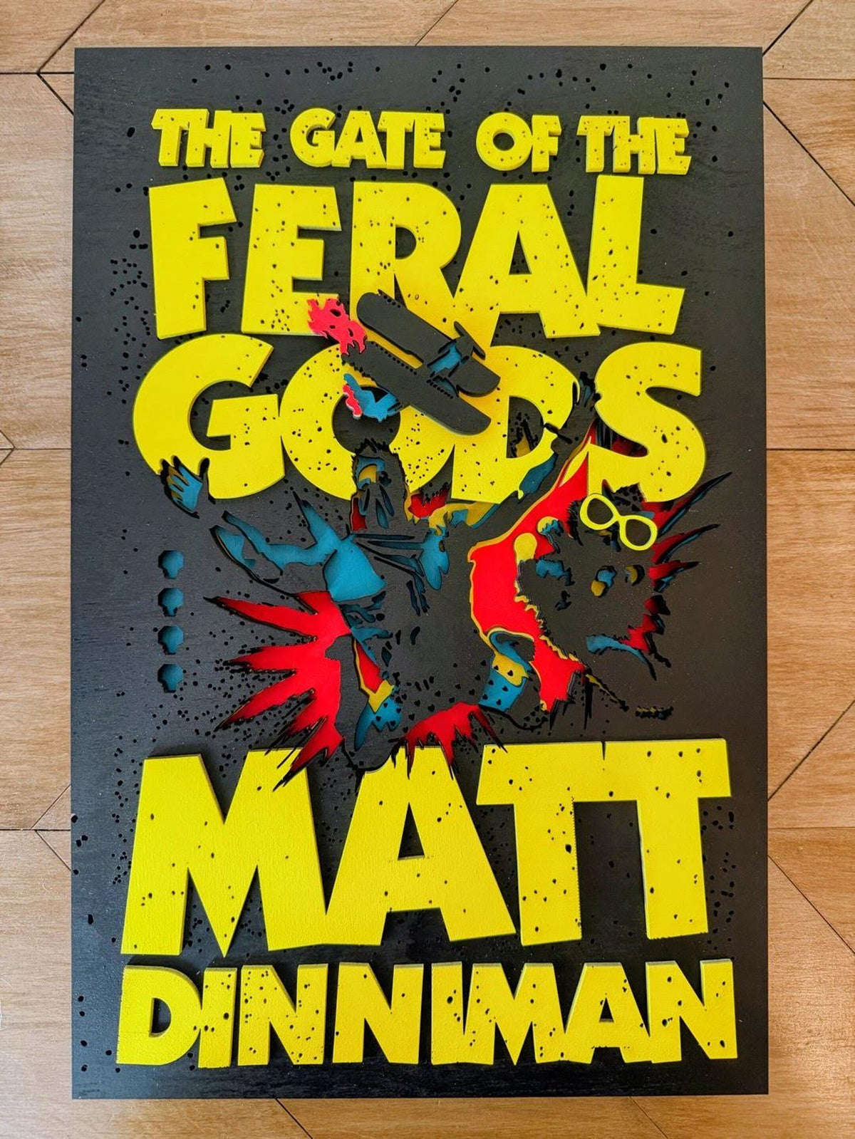 The Gate of the Feral Gods Cover Wall Art | Book 4 Decor | Layered Wood Sign | 3D Laser Cut Birch | Nerdy Gift | LitRPG