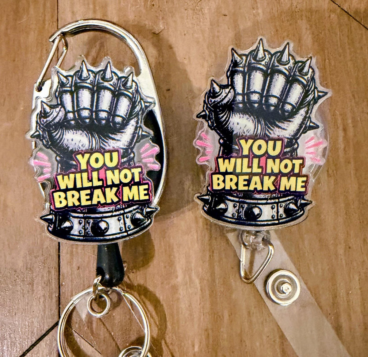 Dungeon Crawler Carl Inspired Badge Reel | Nurse ID Holder | Princess Donut, Mongo Is Appalled, Desperado Club | Retractable Badge Clip